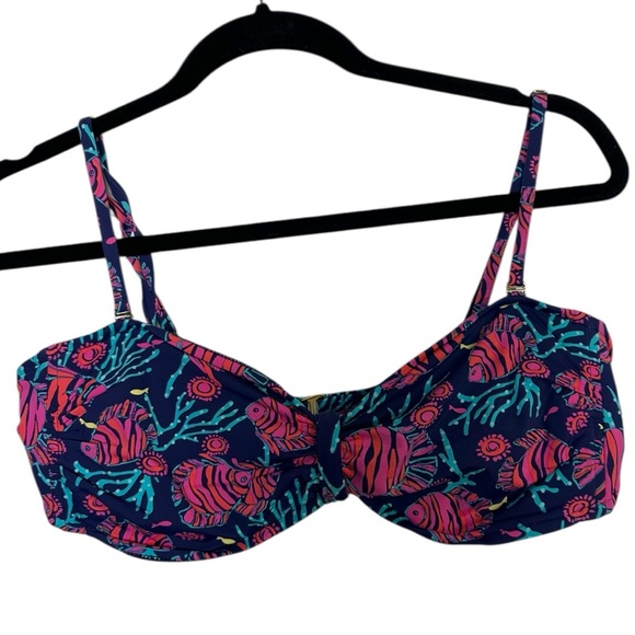Lilly Pulitzer Fish Reef Colorful Bikini Top Size Large - Picture 2 of 7